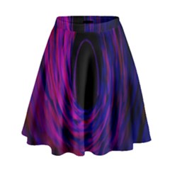 Black Hole Rainbow Blue Purple High Waist Skirt by Mariart