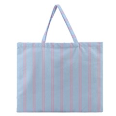 Bleu Pink Line Vertical Zipper Large Tote Bag by Mariart