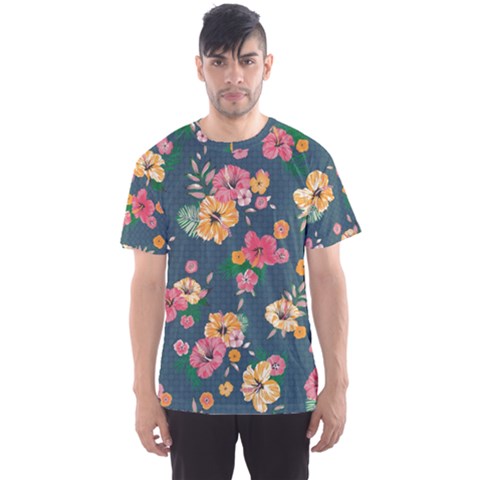 Aloha Hawaii Flower Floral Sexy Men s Sports Mesh Tee by Mariart