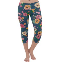 Aloha Hawaii Flower Floral Sexy Capri Yoga Leggings by Mariart