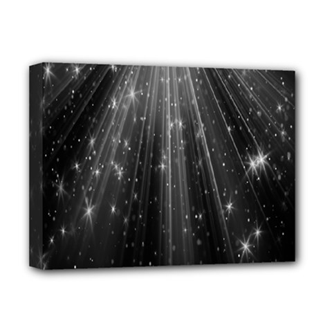 Black Rays Light Stars Space Deluxe Canvas 16  X 12  