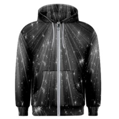 Black Rays Light Stars Space Men s Zipper Hoodie by Mariart