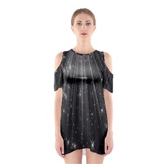 Black Rays Light Stars Space Shoulder Cutout One Piece by Mariart