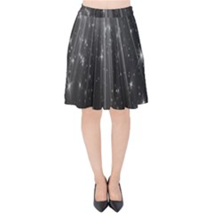 Black Rays Light Stars Space Velvet High Waist Skirt by Mariart