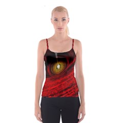 Black Red Space Hole Spaghetti Strap Top