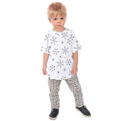 Black Holiday Snowflakes Kids Raglan Tee