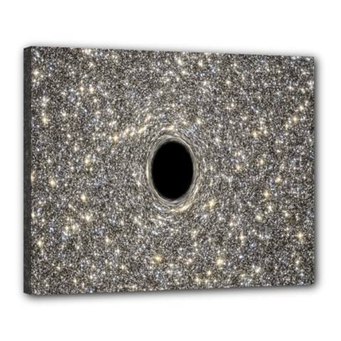 Black Hole Blue Space Galaxy Star Light Canvas 20  x 16 