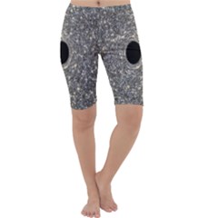 Black Hole Blue Space Galaxy Star Light Cropped Leggings 