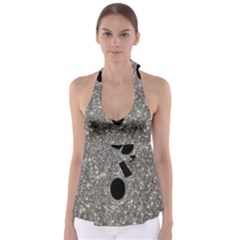 Black Hole Blue Space Galaxy Star Light Babydoll Tankini Top