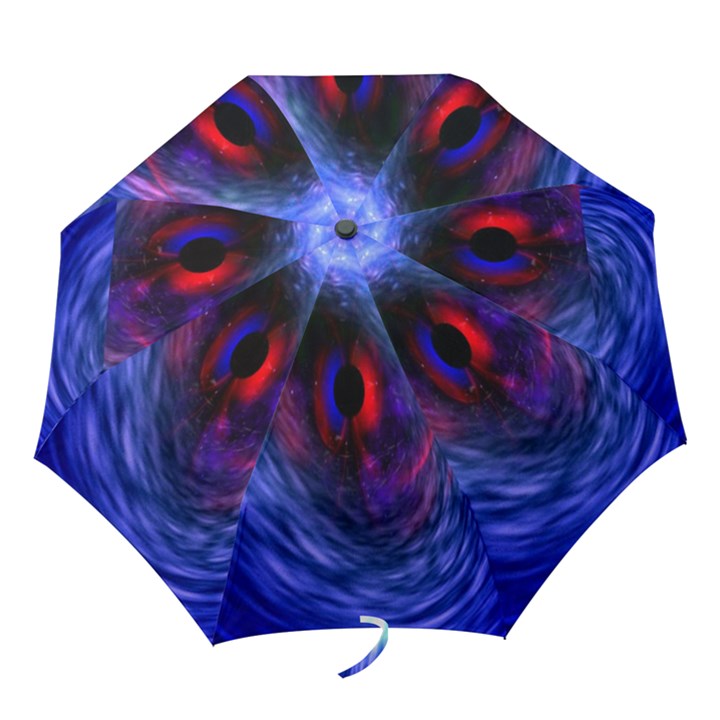 Blue Red Eye Space Hole Galaxy Folding Umbrellas