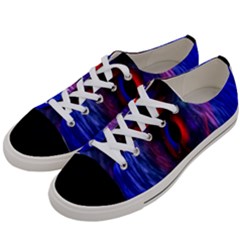 Blue Red Eye Space Hole Galaxy Women s Low Top Canvas Sneakers