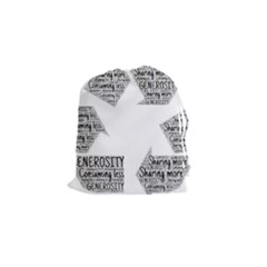 Recycling Generosity Consumption Drawstring Pouches (small)  by Nexatart