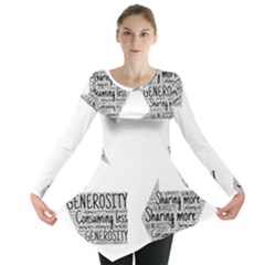 Recycling Generosity Consumption Long Sleeve Tunic  by Nexatart