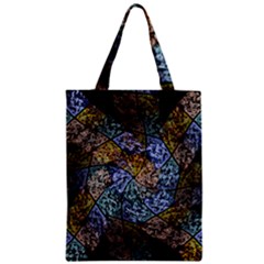 Multi Color Tile Twirl Octagon Zipper Classic Tote Bag