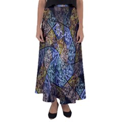Multi Color Tile Twirl Octagon Flared Maxi Skirt by Nexatart