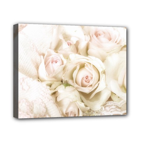 Pastel Roses Antique Vintage Canvas 10  X 8  by Nexatart