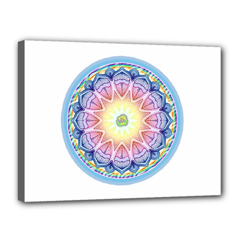 Mandala Universe Energy Om Canvas 16  X 12  by Nexatart