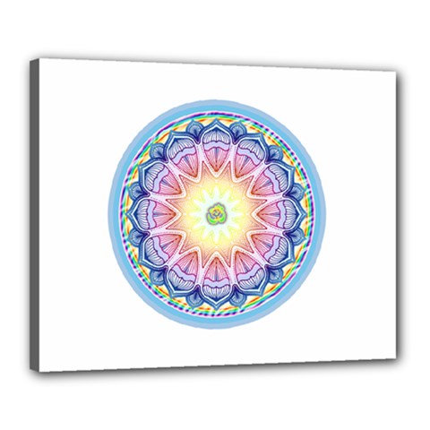 Mandala Universe Energy Om Canvas 20  X 16  by Nexatart