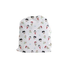 Snowman Pattern Drawstring Pouches (medium) 