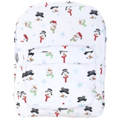 Snowman Pattern Full Print Backpack