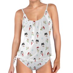 Snowman Pattern Tankini Set by Valentinaart