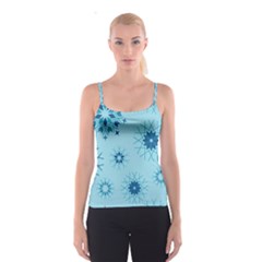 Blue Winter Snowflakes Star Spaghetti Strap Top