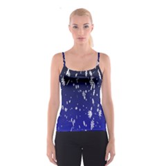 Blue Sky Christmas Snowflake Spaghetti Strap Top by Mariart