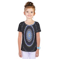 Colorful Hypnotic Circular Rings Space Kids  One Piece Tee