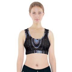 Colorful Hypnotic Circular Rings Space Sports Bra With Pocket by Mariart