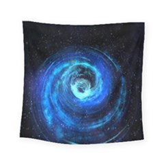 Blue Black Hole Galaxy Square Tapestry (small)