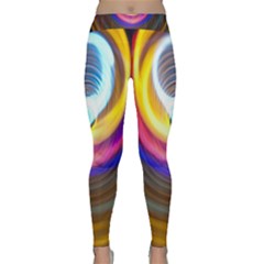 Colorful Glow Hole Space Rainbow Classic Yoga Leggings by Mariart