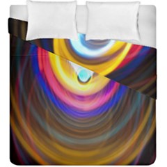 Colorful Glow Hole Space Rainbow Duvet Cover Double Side (king Size) by Mariart