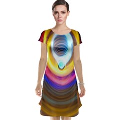 Colorful Glow Hole Space Rainbow Cap Sleeve Nightdress by Mariart