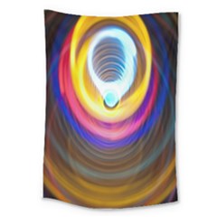 Colorful Glow Hole Space Rainbow Large Tapestry by Mariart