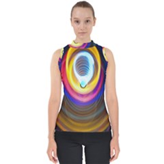 Colorful Glow Hole Space Rainbow Shell Top by Mariart