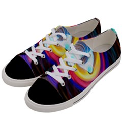 Colorful Glow Hole Space Rainbow Women s Low Top Canvas Sneakers by Mariart