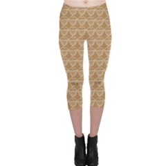 Cake Brown Sweet Capri Leggings  by Mariart