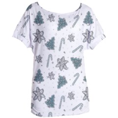 Ginger cookies Christmas pattern Women s Oversized Tee