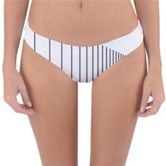 Fence Line Black Reversible Hipster Bikini Bottoms by Mariart