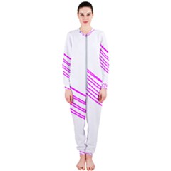 Electricty Power Pole Blue Pink Onepiece Jumpsuit (ladies) 