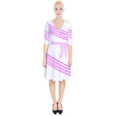 Electricty Power Pole Blue Pink Wrap Up Cocktail Dress by Mariart