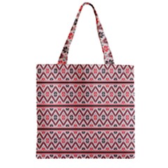 Clipart Embroidery Star Red Line Black Zipper Grocery Tote Bag