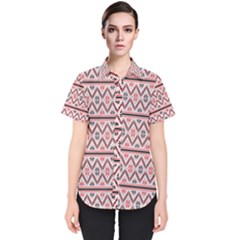 Clipart Embroidery Star Red Line Black Women s Short Sleeve Shirt