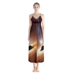 Coming Supermassive Black Hole Century Button Up Chiffon Maxi Dress