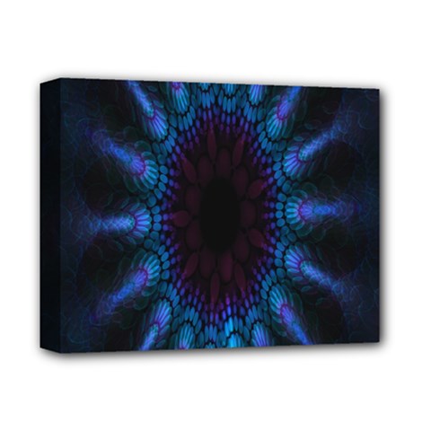 Exploding Flower Tunnel Nature Amazing Beauty Animation Blue Purple Deluxe Canvas 14  X 11 