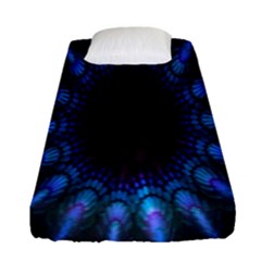 Exploding Flower Tunnel Nature Amazing Beauty Animation Blue Purple Fitted Sheet (single Size)