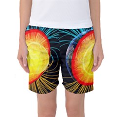 Cross Section Earth Field Lines Geomagnetic Hot Women s Basketball Shorts by Mariart