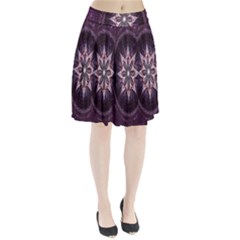 Flower Twirl Star Space Purple Pleated Skirt