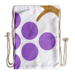 Fruit Grape Purple Drawstring Bag (large)