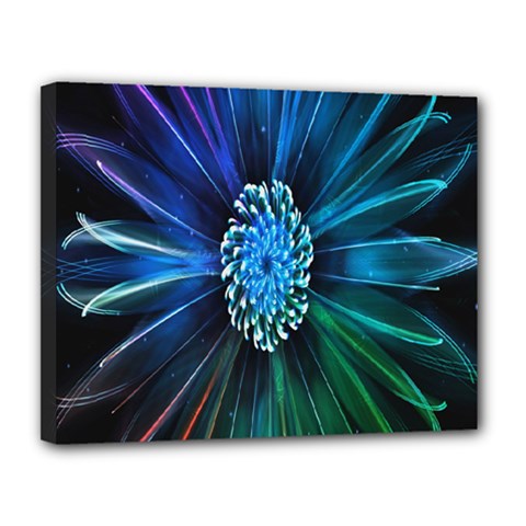 Flower Stigma Colorful Rainbow Animation Space Canvas 14  x 11 